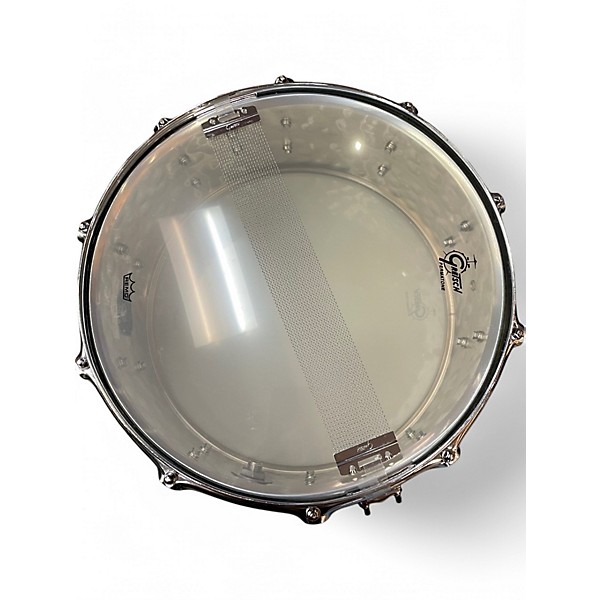Used Gretsch Drums 6.5X14 hammered chrome over brass chrome Drum