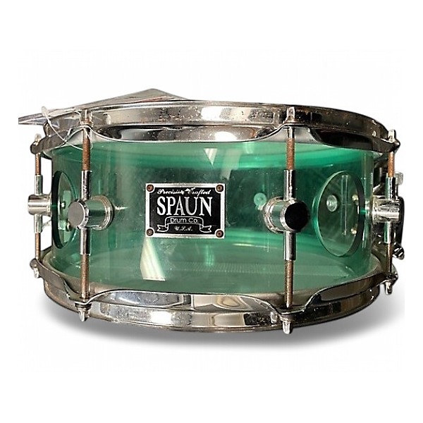 Used Spaun 13in acrylic drum Green Drum