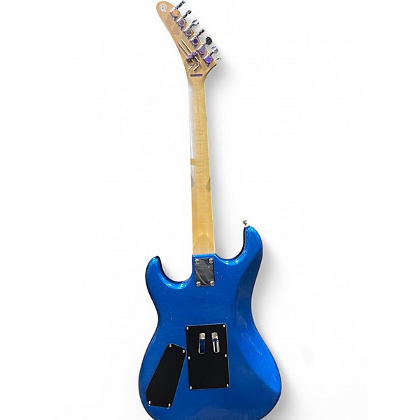 Used Kramer Baretta Hot Rod Blue Sparkle With Flames Solid Body Electric Guitar