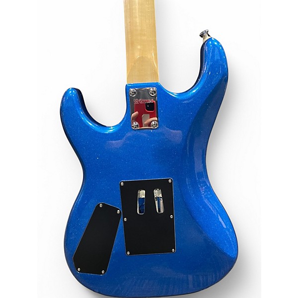 Used Kramer Baretta Hot Rod Blue Sparkle With Flames Solid Body Electric Guitar