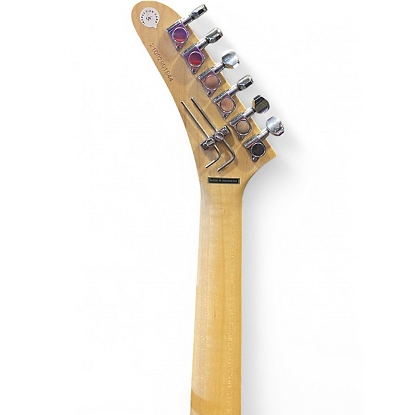 Used Kramer Baretta Hot Rod Blue Sparkle With Flames Solid Body Electric Guitar