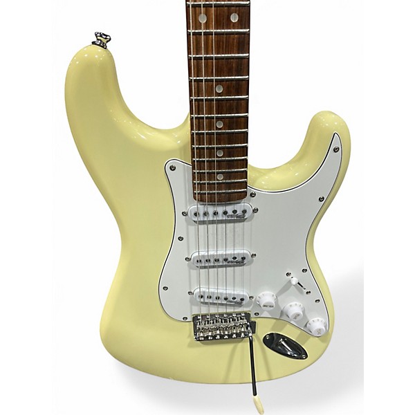 Used Vintage V6 Reissued Series Vintage White Solid Body Electric Guitar