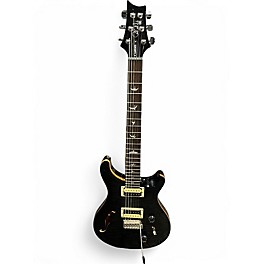 Used PRS SE Custom 22 Semi-Hollowbody Trans Black Hollow Body Electric Guitar