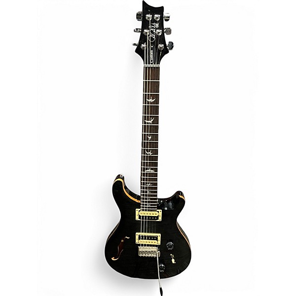 Used PRS SE Custom 22 Semi-Hollowbody Trans Black Hollow Body Electric Guitar
