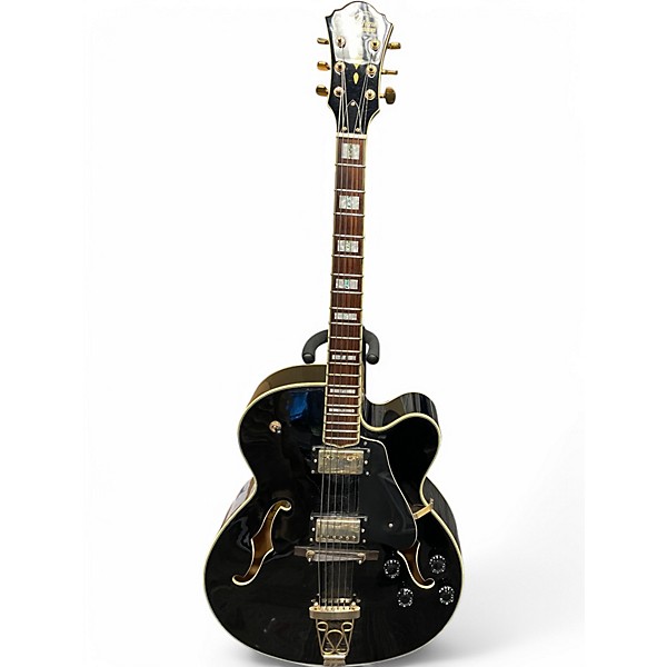 Used Oscar Schmidt OE40B Black Hollow Body Electric Guitar