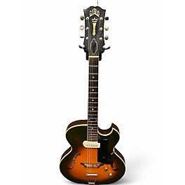 Vintage 1959 Guild Slim Jim T-100 3 Color Sunburst Hollow Body Electric Guitar