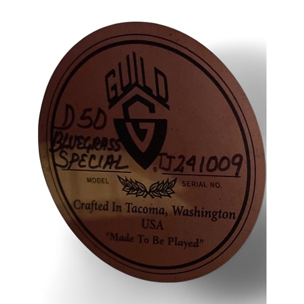 Used 2006 Guild D50 Bluegrass Special Natural Acoustic Electric Guitar