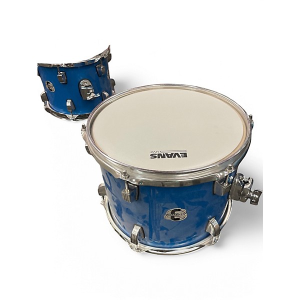 Used Ludwig 5 Piece EVOLUTION MAPLE BLUE SPARKLE BLUE Drum Kit