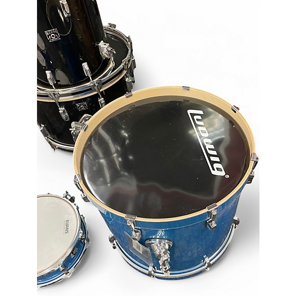 Used Ludwig 5 Piece EVOLUTION MAPLE BLUE SPARKLE BLUE Drum Kit