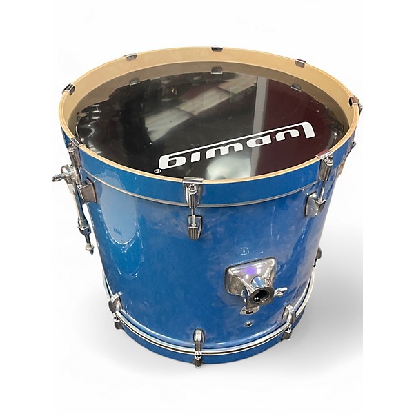 Used Ludwig 5 Piece EVOLUTION MAPLE BLUE SPARKLE BLUE Drum Kit