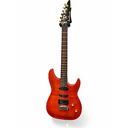 Used Brawley 2000-2002 Keith Brawley A-122 Threat Limited Translucent AMBER Solid Body Electric Guitar
