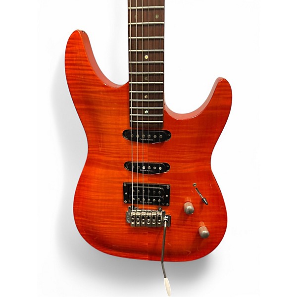 Used Brawley 2000-2002 Keith Brawley A-122 Threat Limited Translucent AMBER Solid Body Electric Guitar