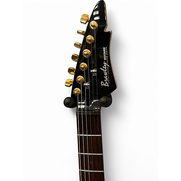 Used Brawley 2000-2002 Keith Brawley A-122 Threat Limited Translucent AMBER Solid Body Electric Guitar