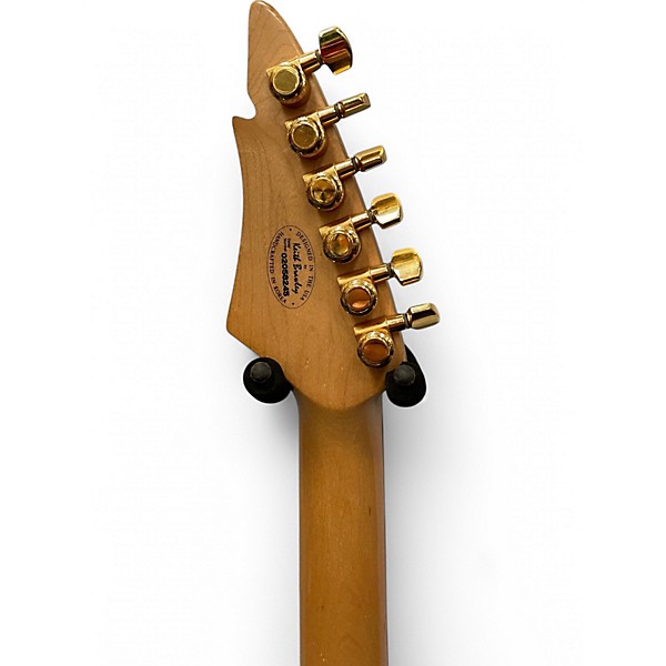 Used Brawley 2000-2002 Keith Brawley A-122 Threat Limited Translucent AMBER Solid Body Electric Guitar