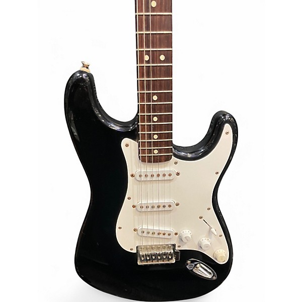 Used Squier MIM Stratocaster Black Solid Body Electric Guitar