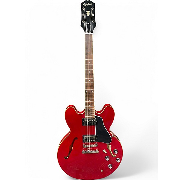 Used Epiphone ES355 Cherry Hollow Body Electric Guitar,Specials : American Fashion Style Bags On Sale
