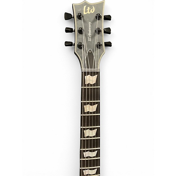 Used 2015 Esp Ltd Eclipse 40th Anniversary See Thru Black Satin Solid Body Electric Guitar
