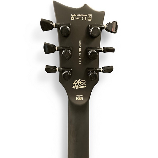 Used 2015 Esp Ltd Eclipse 40th Anniversary See Thru Black Satin Solid Body Electric Guitar