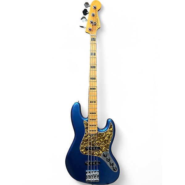Used 2021 Fender American Ultra Jazz Bass Blue Electric Bass Guitar