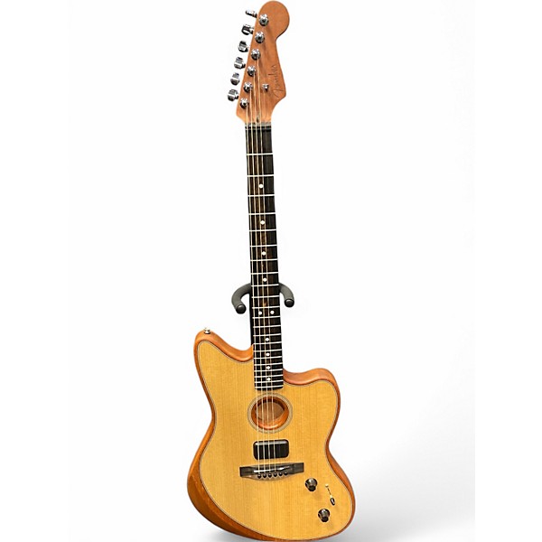 Used Fender Acoustasonic Jazzmaster Natural Acoustic Electric Guitar