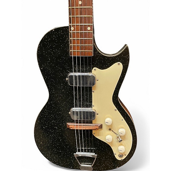 Vintage 1960s Kay CUSTOM KRAF MIDNIGHT SPECIAL SPARKLE BLACK Hollow Body Electric Guitar