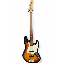 Used Fender Standard Fretless Jazz Bass 2 Tone Sunburst Electric Bass Guitar