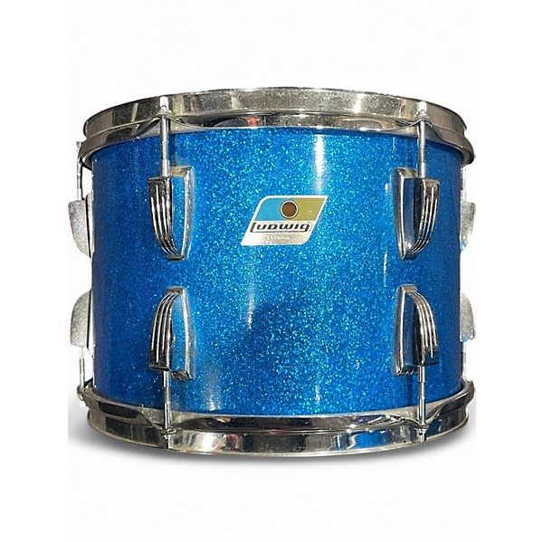 Vintage 1971 Ludwig 5 Piece Pro Beat BLUE SPARKLE Drum Kit