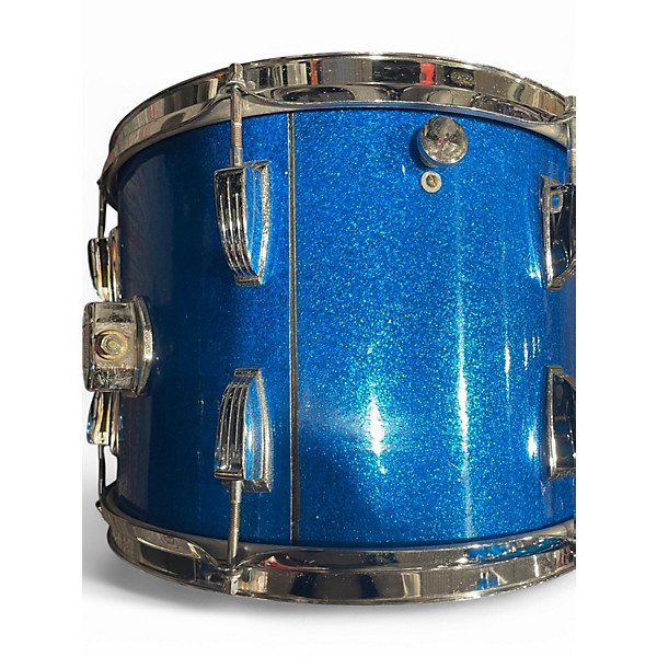Vintage 1971 Ludwig 5 Piece Pro Beat BLUE SPARKLE Drum Kit