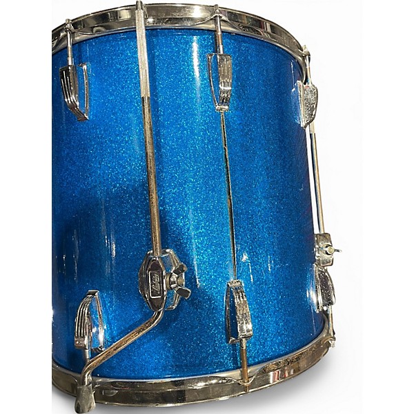 Vintage 1971 Ludwig 5 Piece Pro Beat BLUE SPARKLE Drum Kit