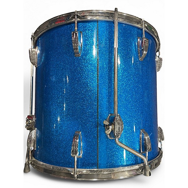 Vintage 1971 Ludwig 5 Piece Pro Beat BLUE SPARKLE Drum Kit