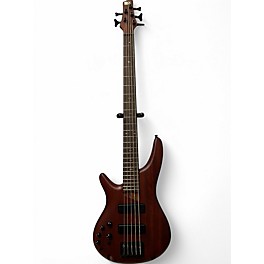 Used Ibanez SR505 5 String Left Handed Natural Electric Bass Guitar