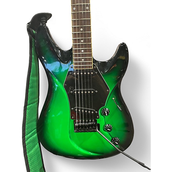 Used Switch Vibracell Green Burst Solid Body Electric Guitar