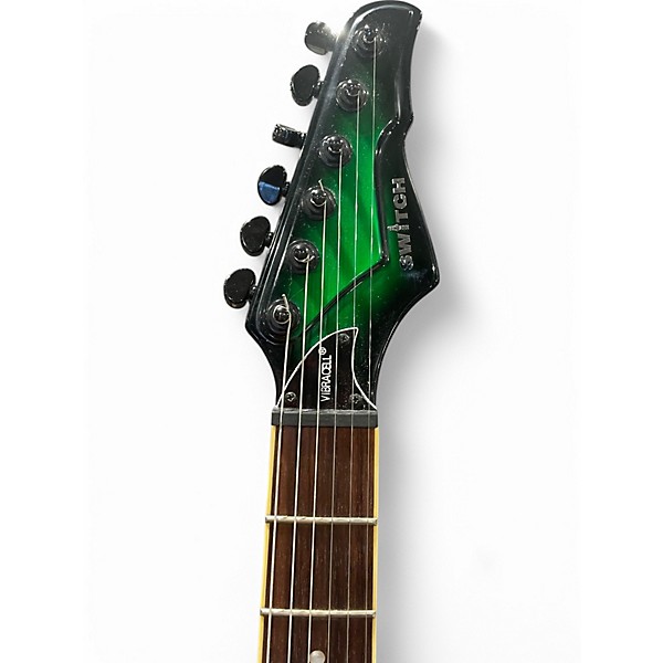 Used Switch Vibracell Green Burst Solid Body Electric Guitar