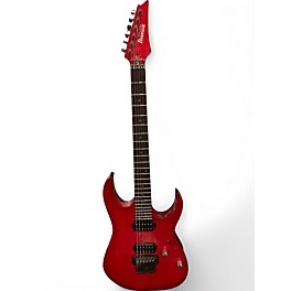 Used 2000s Ibanez RG1420F 10th Anniversary Trans Red Solid Body Electric Guitar