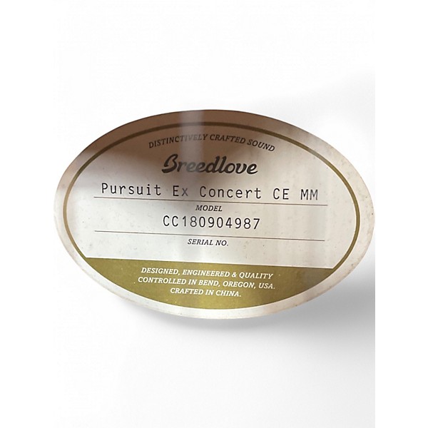 Used Breedlove Pursuit Ex Concert 2 Color Sunburst Acoustic Electric Guitar