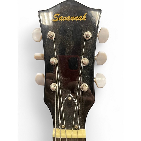 Used Savannah SB-106 Six-String Candy Red Burst Banjo