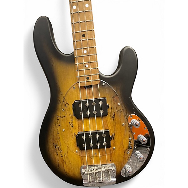 Used Sterling by Music Man Ray34 HH Natural Burl Satin Electric Bass Guitar