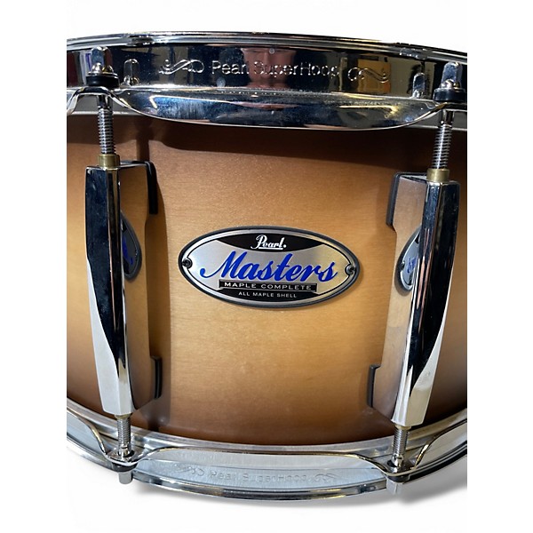 Used Pearl 6.5X14 masters maple snare flat natural  Drum