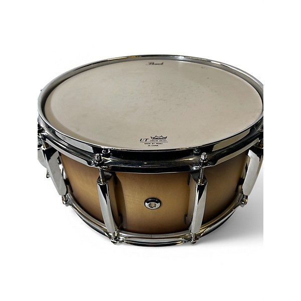 Used Pearl 6.5X14 masters maple snare flat natural  Drum