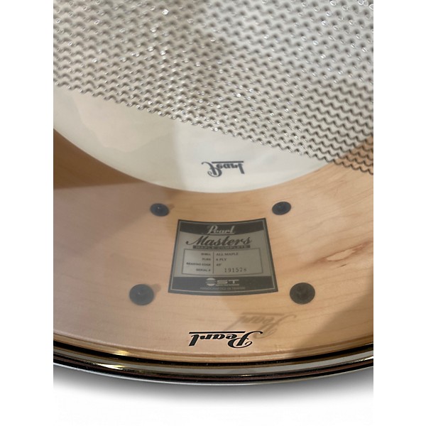 Used Pearl 6.5X14 masters maple snare flat natural  Drum