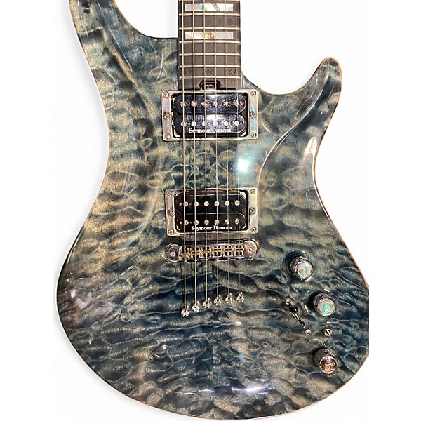 Used Warrior Dran Michael Blue Solid Body Electric Guitar