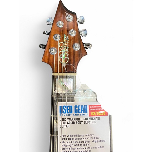 Used Warrior Dran Michael Blue Solid Body Electric Guitar