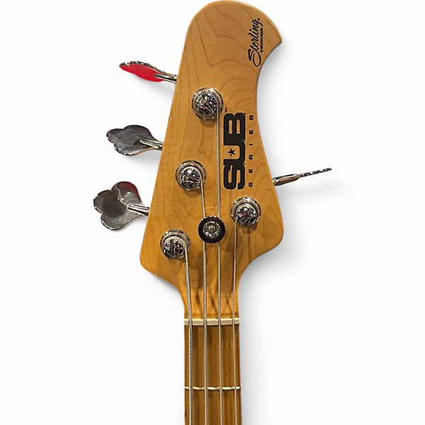 Used 2010s Sterling by Music Man Stingray SUB series Light green Electric Bass Guitar