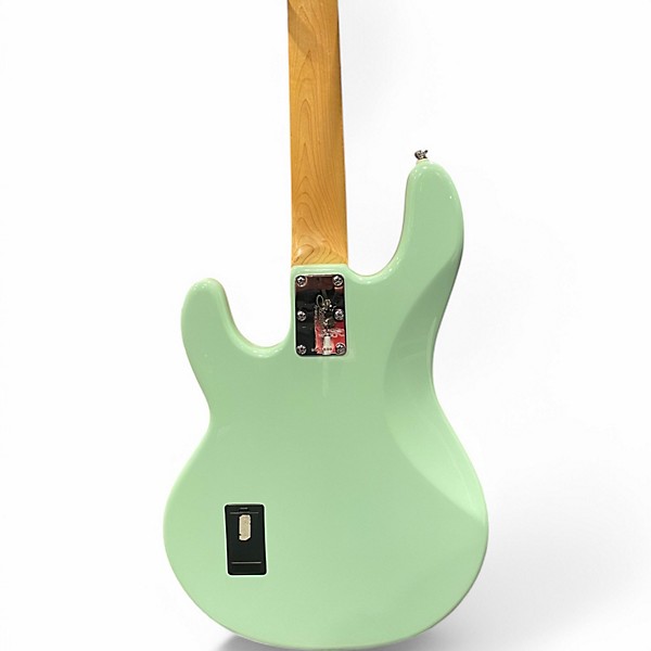 Used 2010s Sterling by Music Man Stingray SUB series Light green Electric Bass Guitar