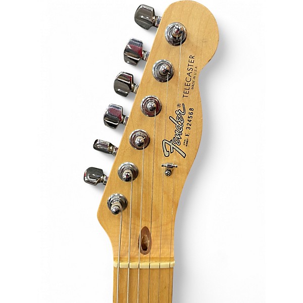 Used Fender Telecaster Black and White Solid Body Electric Guitar