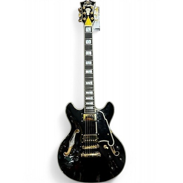 Used D´Angelico excel mini dc Black Hollow Body Electric Guitar,Specials : American Fashion Style Bags On Sale