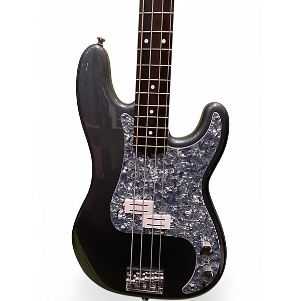 Used Fender American Standard Precision Bass Silver Electric Bass Guitar