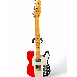 Used Logan Custom Usa TELE SHAPE  Red White and Blue Solid Body Electric Guitar