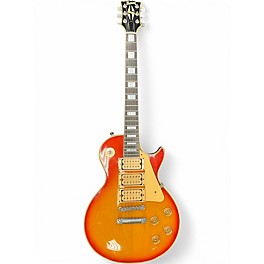 Vintage 1980s Burny RL-75 Cherry Sunburst Solid Body Electric Guitar