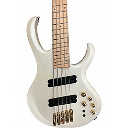 Used Ibanez BTB605MLM Pearl White Electric Bass Guitar